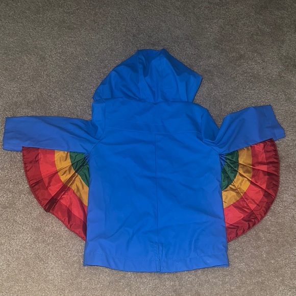 Cat & Jack Blue Raincoat with Cloud and Rainbow Design - Picture 4 of 4
